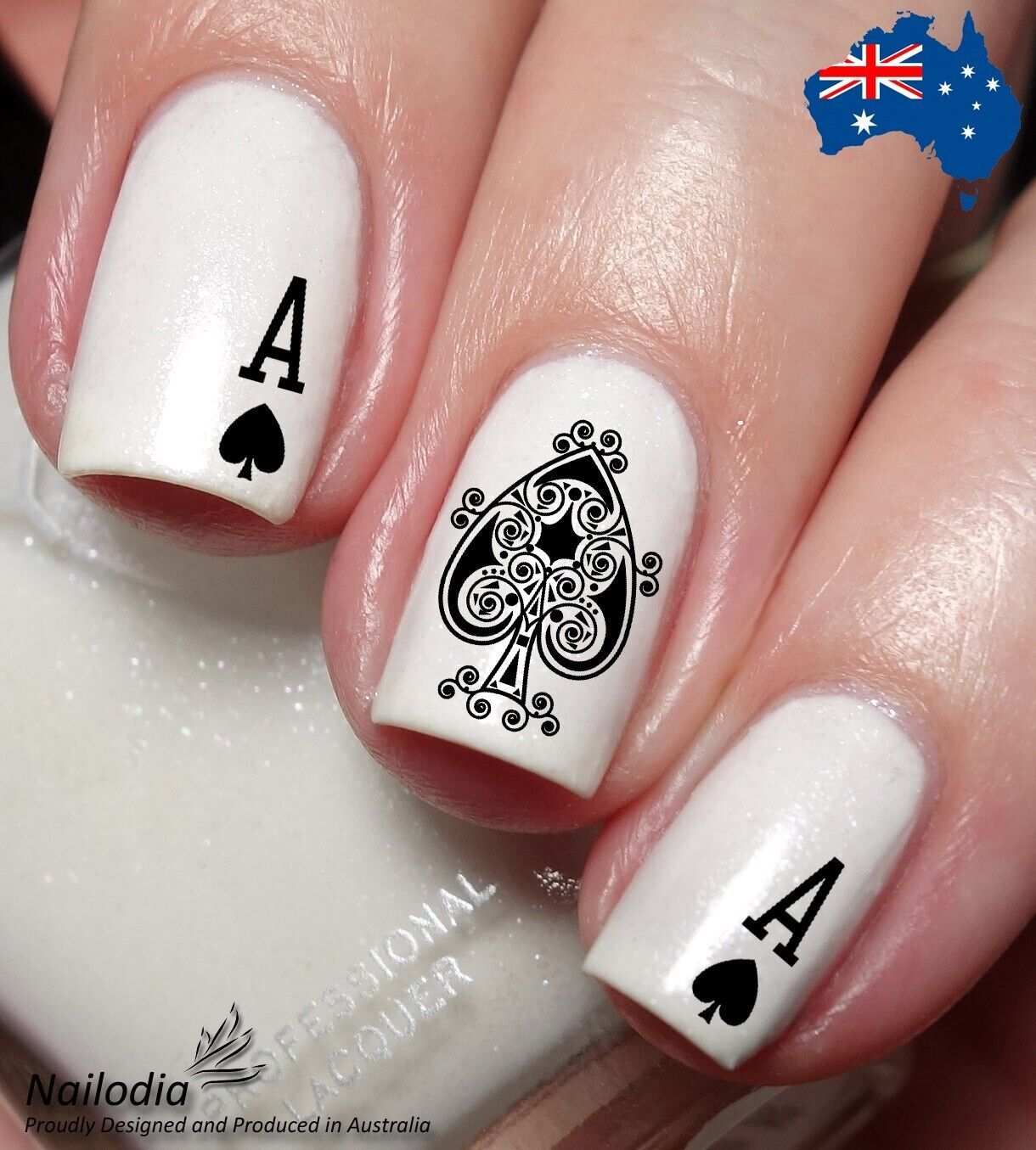 King & Queen & Jack & Ace of Spade Nail Art Decal Sticker Water Transfer Slider