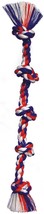 Mammoth Pet Products Cottonblend 5 Knot Rope Tug Toy Multi-Color 1ea/72 in, XXL - £25.98 GBP