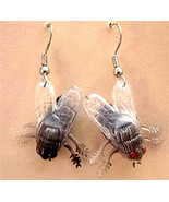 Funky HOUSE FLY FLIES EARRING Insect Picnic Bug Gag Horror Movie Costume... - £5.41 GBP