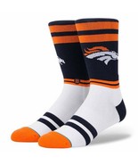 Denver Broncos NFL Stance Men&#39;s Sideline Crew Socks White/Navy Size L (9... - £13.98 GBP