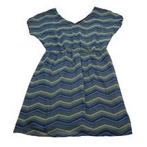 AGB Dress Womens 16 Multicolor Chevron Split Sleeve V Neck Elastic Waistband - £21.38 GBP