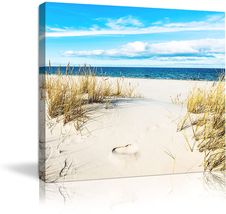 Beach Pictures Wall Art For Bathrooms Canvas Framed Seacoast Theme 14x14 NEW - £17.64 GBP