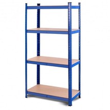 Adjustable Heavy Duty 4 Level Garage Tool Shelf Storage-Blue - Color: Blue - £93.99 GBP