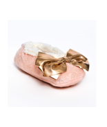 NEW Girls JoJo Siwa Big Bow Fuzzy Babba Slippers pink sz M/L (13-4) sher... - £7.42 GBP