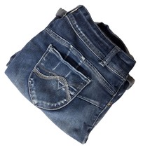 Rue21 Women&#39;s Denim Jean Shorts Size 13/14 Blue Cuffed Summer Casual - £19.45 GBP