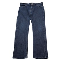 Michael Kors Pants Mens 33 Blue Flat Front Button Pocket Straight Denim Jeans - £22.19 GBP