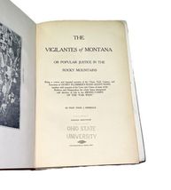 Antique 1915 'Dimsdale's Vigilantes of Montana Thomas Josiah Dimsdale HC Book image 10