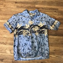 Men&#39;s Winnie Fashion Made in Hawaii Button Down Shirt Size Large Blue - £7.17 GBP