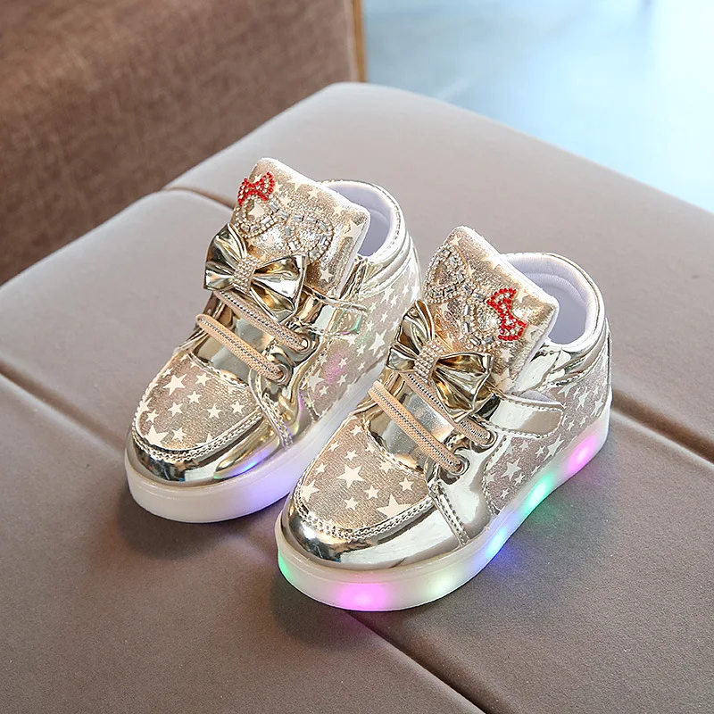 Size 21-30 Glowing Sneakers  Girls Led Boots Children  Shoes  Children Casual Sh - £153.58 GBP