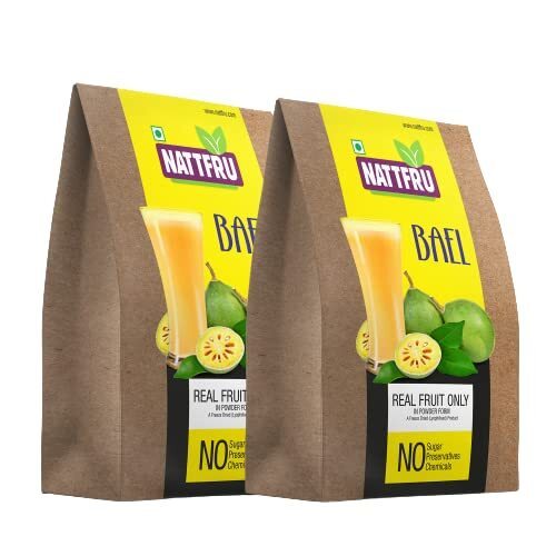 2 X Nattfru Bael Juice Powder 60g Each with No Added Sugar (pack of 2) - $29.69