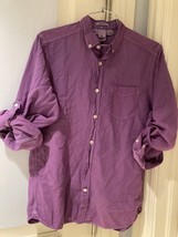 H &amp; M L.O.G.G. Mens Shirt Purple Size Small Regular Long Sleeve  - £23.66 GBP