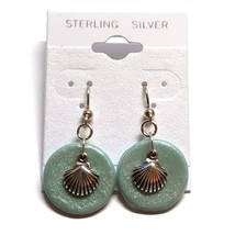 Caribbean Sea Scallop Earrings Sterling Silver .925 - £31.01 GBP