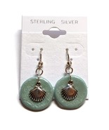 Caribbean Sea Scallop Earrings Sterling Silver .925 - £31.12 GBP
