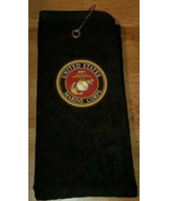 Marines Golf Sport Towel 16x26 Black  - £12.60 GBP