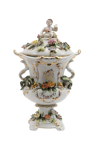 XL Large Herend Porcelain Lidded Vase with Elegant Swan Handles  Vintage Porcela - £3,961.54 GBP