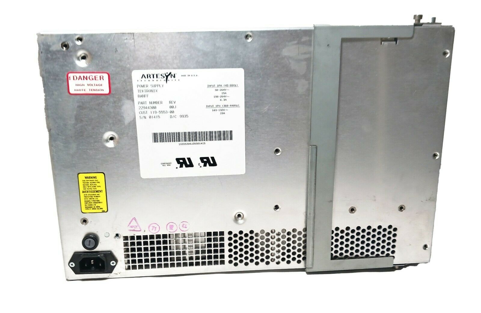 Tektronix Banff Artesyn 22944300 Rev 00J, 119-5553-00 power supply - $1,209.49