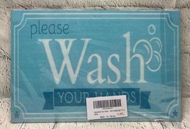 Please Wash Your Hands Vintage Metal Sign Bathroom Wall Art 8x12in - £15.90 GBP