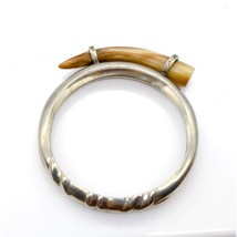 African Boho Toggle Bracelet, Upcycled Horn Bangle from Rwanda Artisans Eco - £46.35 GBP