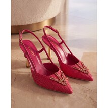 The Luna Fuchsia Leather Slingback Women Sandal image 14