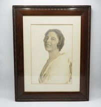 Antique Geraldine Farrar Opera Soprano Signed Sepia Photograph Framed - £291.92 GBP
