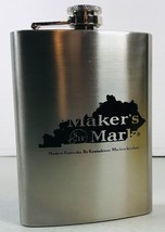 Makers Mark 8 Ounce Stainless Steel Hip Flask - Who Loves Bourbon? - £13.41 GBP