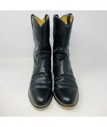 Justin Black Style 3133 Pull On Cowboy Western Rodeo Boots Mens Size 9D - $32.33