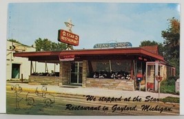 Gaylord Michigan STAR RESTAURANT Vintage Mailbox &amp; Phone Booth Postcard Q12 - $9.95