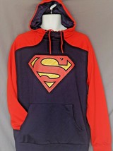 Superman Hoodie Mens Size Medium Blue NEW Pullover Hooded Sweatshirt DC Comics - £25.64 GBP