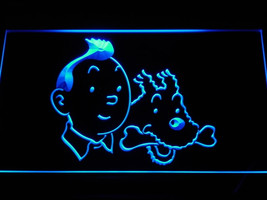 Tintin and Snowy Adventures Comic LED Neon Light Sign Home Decor Crafts Gift   - £20.71 GBP+