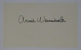Arnie Weinmeister Signed 3x5 Index Card New York Giants Autographed HOF - £7.90 GBP