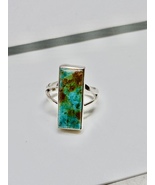 Turquoise and Copper Sterling Ring  - £151.68 GBP