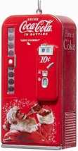 Kurt Adler Coca-Cola Vending Machine with Santa Ornament - $13.85