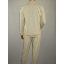 Men's Monte Carlo Turkey Jogging Suit 2pc Jump Set Stretchable 95061 Ivory Wine image 6