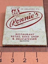 Matchbook Cover  Ronnie’s Restaurant Retail Bake Shop Orlando, FL  gmg  ... - $230.57 MXN