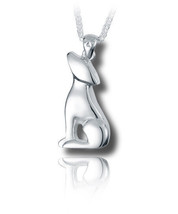 Sterling Silver Good Boy Dog Cremation Urn Pendant for Ashes w/Chain - £234.15 GBP