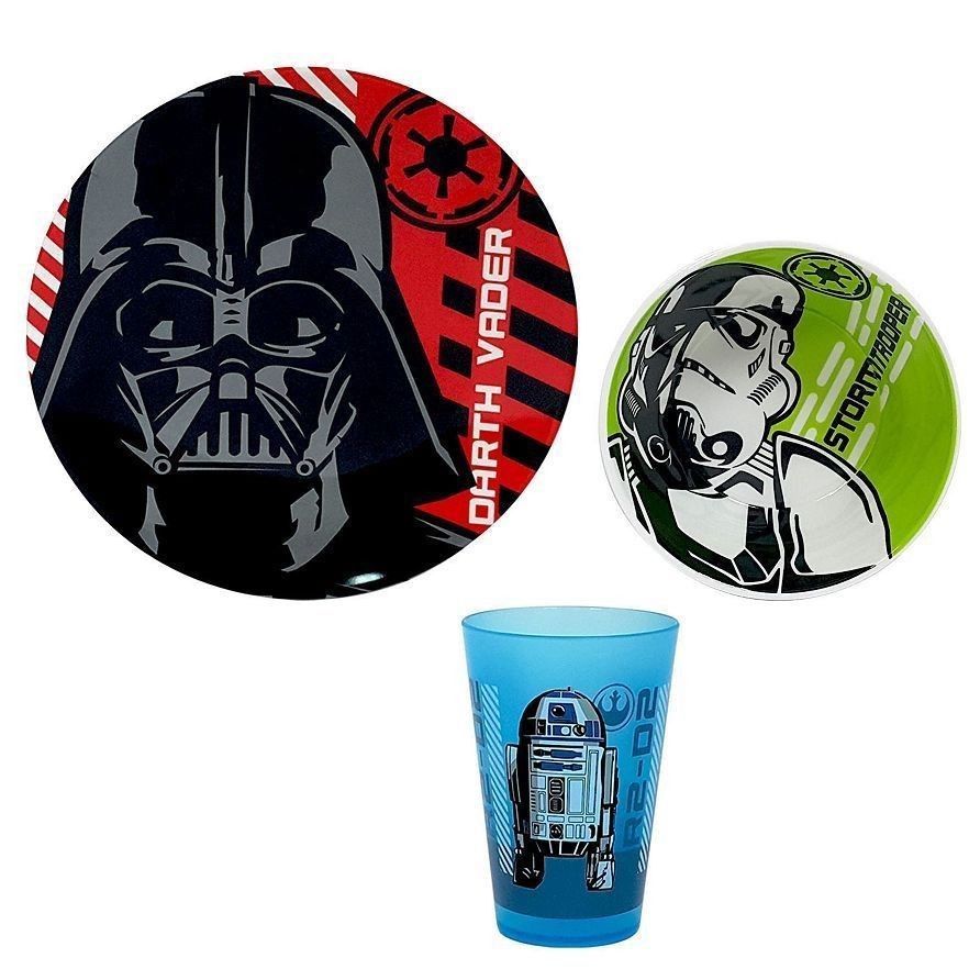 Star Wars 3 Piece Dinnerware Set (A collection for Kohl's) Disney (New) - £15.69 GBP