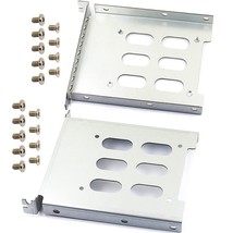 2Pcs 2.5&quot; To 3.5&quot; Hard Drive Tray Holder For Pci Ssd Hdd Metal Mounting ... - £26.72 GBP