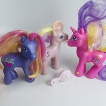 My Little Pony Lot Of 3 G3 Ponies Garden Wishes Fluttershy Bumbleberry Brush - £14.15 GBP