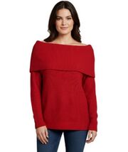 Style &amp; Co. Women New Red Amore Cowl-Neck Tunic Fall Fashion Sweater (XL... - $19.79