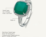 Let 5 22ct natural noble green agate gemstone classic rings for women 925 sterling thumb155 crop