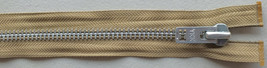 Aluminum #10 Solid Aluminum Heavy Separating Metal Zipper by YKK ® Brand - Camel - £7.82 GBP