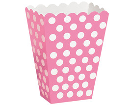 Hot Pink Polka Dot Popcorn Treat Boxes, 8ct - £28.50 GBP