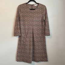 Tyler Boe Cindy Dress Brown Black Tan Abstract Geo Print Size Medium Poc... - $33.87