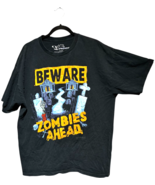 zapparel &#39;beware zombies ahead&#39; graphic on black men&#39;s X-Large tee shirt - €14,19 EUR