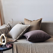 24x24 in Vintage Cotton Linen Throw Pillow Covers Case Sofa Bed Cushion Covers  - £26.08 GBP