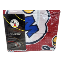 1 VINTAGE DISNEY TAILORED STANDARD SIZE PILLOW SHAM RED MICKEY MOUSE CAS... - $19.00