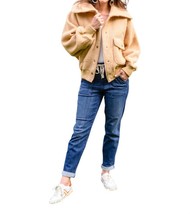 Jodifl don&#39;t stress oversized collar sherpa jacket in Taupe - $57.00