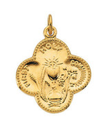 14K Yellow Gold 18mm First Holy Communion Medal - $380.99