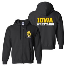 UGP Campus Apparel Iowa Hawkeyes Wrestling Herky ZIP HOODIE - Small - Black - £53.19 GBP+