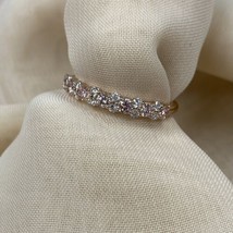 0.50 Ct Pink and White Alternating Lab Grown Diamond  Wedding Band 14K R... - $10,242.66 MXN
